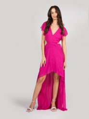 Patrizia Pepe Sukienka | 8A1224/A060 | Kobieta | Różowy. Czerwone sukienki Patrizia Pepe, bez wzorów, z tkaniny, eleganckie, bez kołnierzyka, bez ramiączek, mini. W wyprzedaży za 599.00 zł.