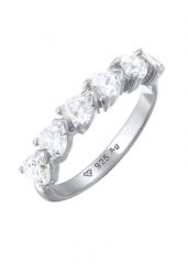 Elli Pierścionek z Kamieniami Damskie Serce Cyrkonia Biały 925 Sterling Silver Walentynkowy Pierścionki 1 ct. Białe pierścionki Elli, z cyrkonią, srebrne. Za 203.99 zł.