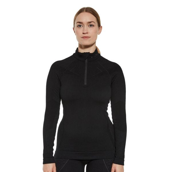 Bluza damska z krótkim ekspresem wełniana Brubeck EXTREME MERINO. Czarne bluzy Brubeck, bez wzorów, z wełny, bez ramiączek, bez kaptura. Za 485.99 zł.