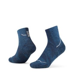 Skarpetki sportowe dla dorosłych BUFF DryFlx Quarter Socks. Niebieskie skarpetki Buff, bez wzorów, z elastanu. Za 109.99 zł.