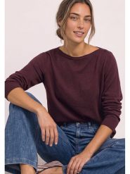 Street One Sweter w kolorze bordowym rozmiar: 46. Czerwone swetry Street One, bez wzorów, street, bez ramiączek. Za 124.95 zł.