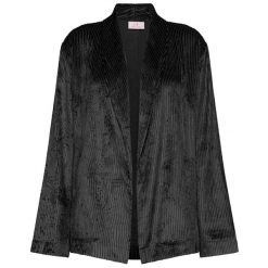 Kurtka Deha Marynarka Z Wiskozowego Aksamitu Damskie. Czarne kurtki Deha, s, bez wzorów, z bawełny, eleganckie, bez ramiączek. Za 583.99 zł.
