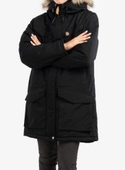 Płaszcz damski Fjallraven Nuuk Parka. Czarne płaszcze Fjällräven, m, bez wzorów, z futra, bez kaptura. Za 1,902.99 zł.