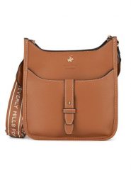 Beverly Hills Polo Club Torebka BHPC-C-016-07 Brązowy. Brązowe listonoszki Beverly Hills Polo Club, bez wzorów, z tworzywa sztucznego, bez dodatków. Za 179.99 zł.