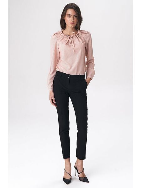 Nife Spodnie w kolorze czarnym rozmiar: 34. Czarne spodnie materiałowe Nife, bez wzorów, z materiału. Za 148.26 zł.