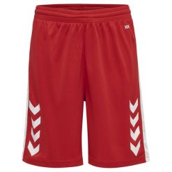 Spodenki dziecięce Hummel Basket. Czerwone szorty Hummel, bez wzorów, sportowe. Za 97.50 zł.