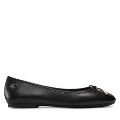 Baleriny LAUREN RALPH LAUREN. Czarne baleriny Lauren Ralph Lauren, bez wzorów, bez obcasa, bez zapięcia. Za 289.99 zł.