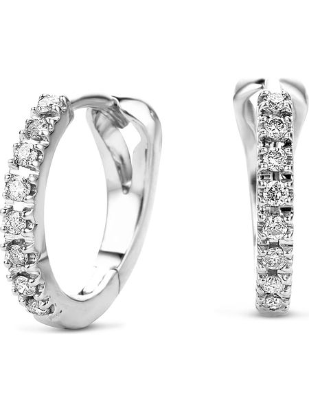 Revoni Złote kolczyki-kreole z diamentami rozmiar: onesize. Szare kolczyki Revoni, z diamentem, złote. Za 2,218.35 zł.