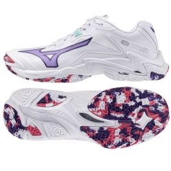 Buty Mizuno Wave Lightning Z8 V1GC240020 białe. Białe buty treningowe bez wzorów, z syntetyku, bez zapięcia, na fitness i siłownię, mizuno wave. Za 700.22 zł.