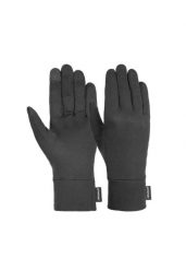 Rękawice jedwabne Reusch Silk liner TOUCH-TEC. Czarne rękawiczki REUSCH, bez wzorów, z jedwabiu, sportowe. W wyprzedaży za 125.91 zł.