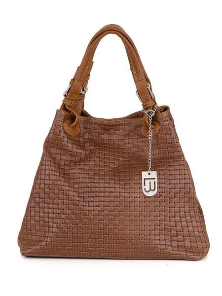 Lucca Baldi Skórzana torebka "Fosdinovo" w kolorze brązowym - 45 x 37 x 15 cm rozmiar: onesize. Brązowe torebki klasyczne Lucca Baldi, bez wzorów, z materiału, przez ramię, bez dodatków. Za 295.99 zł.