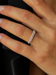 OR Carats Złoty pierścionek z diamentami rozmiar: 54. Szare pierścionki OR Carats, z diamentem, złote. Za 1,043.99 zł.