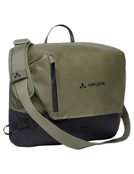 Torba na ramię VAUDE CityMessenger. Zielone torby na laptopa Vaude, bez wzorów, z materiału, na ramię. Za 429.00 zł.