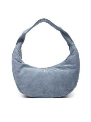 Calvin Klein Torebka Denim Soft Crescent Sm LV04F3207G Niebieski. Niebieskie torebki klasyczne Calvin Klein, bez wzorów, z denimu, bez dodatków. Za 289.99 zł.