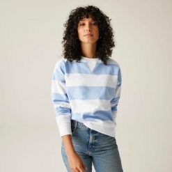Bluza turystyczna damska Aka. Niebieskie bluzy Regatta, bez wzorów, z tkaniny, bez kaptura, trekkingowe. W wyprzedaży za 169.99 zł.