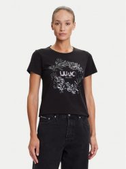 Liu Jo Sport T-Shirt TF5162 JS923 Czarny Regular Fit. Czarne t-shirty sportowe Liu Jo Sport, s, bez wzorów, z bawełny, bez ramiączek. Za 249.99 zł.