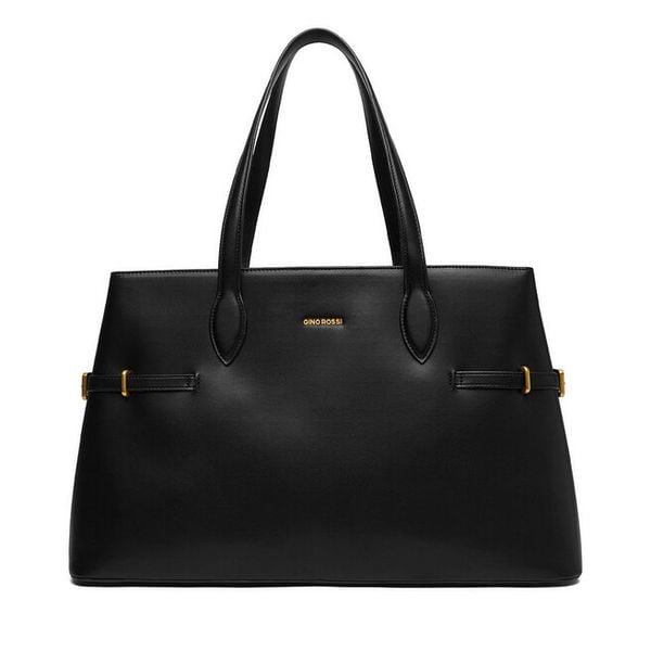 Torebka GINO ROSSI. Czarne shopper bag Gino Rossi, bez wzorów, bez dodatków. Za 279.99 zł.