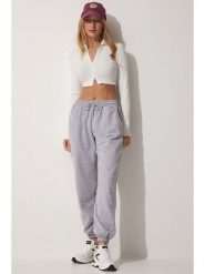 Happiness Istanbul Spodnie dresowe w kolorze jasnoszarym rozmiar: 42. Szare spodnie dresowe Happiness Istanbul, bez wzorów, z dresówki. Za 52.99 zł.
