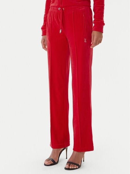 Juicy Couture Spodnie dresowe Tina JCWBJ225307 Czerwony Regular Fit. Czerwone spodnie dresowe Juicy Couture, bez wzorów, z dresówki. Za 399.99 zł.
