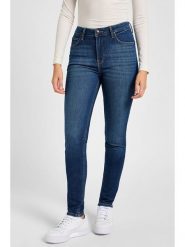 Lee Dżinsy - Skinny fit - w kolorze granatowym rozmiar: W27/L31. Niebieskie jeansy Lee, l, bez wzorów. Za 208.99 zł.