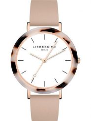 Liebeskind Zegarek kwarcowy w kolorze różowozłoto-beżowo-białym rozmiar: onesize. Brązowe, analogowe zegarki Liebeskind, ze stali. Za 333.03 zł.