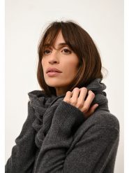 Just Cashmere Kaszmirowy szal-koło "Hutton" w kolorze antracytowym - 65 x 50 cm rozmiar: onesize. Czarne szaliki i kominy Just Cashmere, bez wzorów, z kaszmiru. Za 250.94 zł.