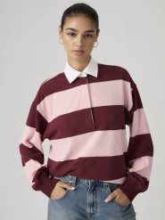 Levi's Bluza w kolorze jasnoróżowo-fioletowym rozmiar: XS. Różowe bluzy bez kaptura Levi's, s, bez wzorów, z bawełny, bez kaptura. Za 179.95 zł.