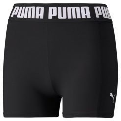 Spodenki fitness damskie PUMA Train Puma Strong 3" Tight. Czarne szorty sportowe Puma, bez wzorów, na fitness i siłownię. Za 139.00 zł.