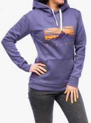 Bluza z kapturem damska Edelrid Spotter Hoody IV. Fioletowe bluzy EDELRID, l, bez wzorów, z bawełny, klasyczne, bez ramiączek, z kapturem. Za 368.45 zł.