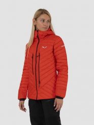 Salewa Kurtka funkcyjna "Ortles" w kolorze czerwonym rozmiar: 34. Czerwone kurtki Salewa, bez wzorów, z puchu, bez kaptura. Za 1,309.95 zł.