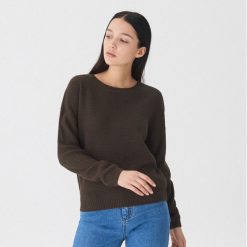 Sweter o ryżowym splocie - Brązowy. Swetry House. W wyprzedaży za 19.99 zł.