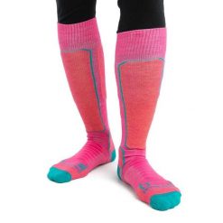 Skarpety Narciarskie Damskie Icebreaker Ski+ Medium OTC. Czerwone skarpetki Icebreaker, bez wzorów, z wełny, narciarskie. Za 124.99 zł.