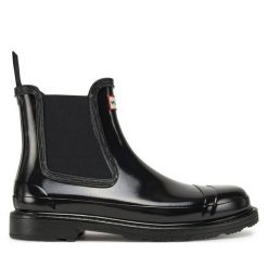 Kalosze Hunter. Zielone kalosze Hunter, bez wzorów, bez zapięcia. Za 241.99 zł.