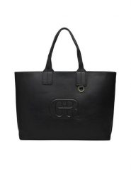 Gino Rossi Torebka CEO-EVI-LA513-332-3 Czarny. Czarne shopper bag Gino Rossi, bez wzorów, z materiału, bez dodatków. Za 219.99 zł.
