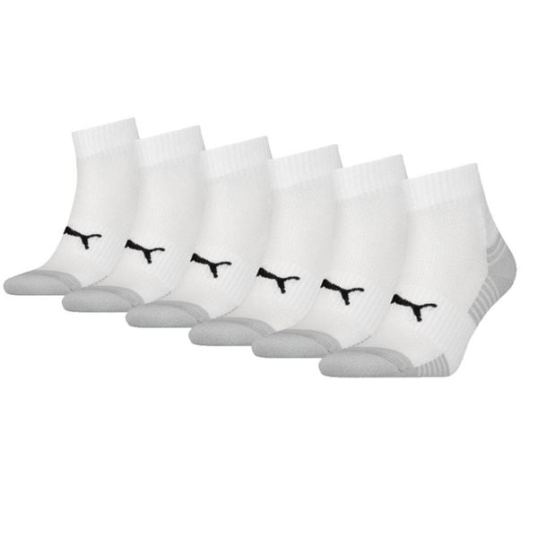Skarpety Puma Sport Quarter z amortyzacją, 6 szt., białe. Białe skarpetki Puma, bez wzorów, z elastanu. Za 162.99 zł.