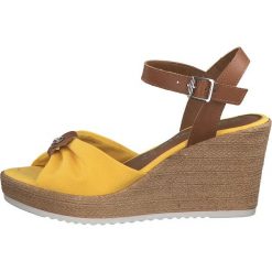 Tamaris damskie sandały 40 żółte. Żółte sandały Tamaris, bez wzorów, eleganckie, bez obcasa, bez zapięcia. Za 209.00 zł.