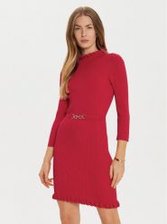 Morgan Sukienka codzienna 241-RMISS Czerwony Slim Fit. Czerwone sukienki Morgan, na co dzień, l, bez wzorów, z bawełny, bez kołnierzyka, bez ramiączek, proste. Za 379.99 zł.