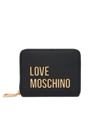 LOVE MOSCHINO Portfel JC5613PP1OKD0000 Czarny. Czarne portfele Love Moschino, bez wzorów, ze skóry. Za 449.99 zł.