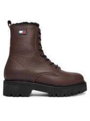 Tommy Jeans Trapery Tjw Urban Laceup Boot Wl EN0EN02906 Brązowy. Brązowe traperki Tommy Jeans, bez wzorów, z jeansu, bez obcasa, bez zapięcia. Za 639.99 zł.