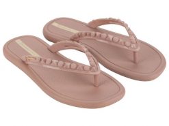 Japonki klapki damskie plażowe Ipanema Meu Sol Ad. Czerwone japonki Ipanema, bez wzorów, z materiału, eleganckie. Za 59.00 zł.