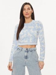 United Colors Of Benetton Sweter 1094E109I Niebieski Regular Fit. Niebieskie swetry United Colors Of Benetton, l, bez wzorów, z bawełny, bez ramiączek. Za 189.99 zł.