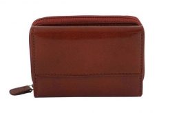Portfel skórzany BARBERINI'S brązowy 8116-6. Brązowe portfele Barberinis, bez wzorów, ze skóry. Za 149.99 zł.