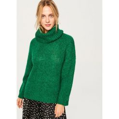 Sweter z domieszką wełny - Zielony. Swetry marki Reserved. Za 139.99 zł.
