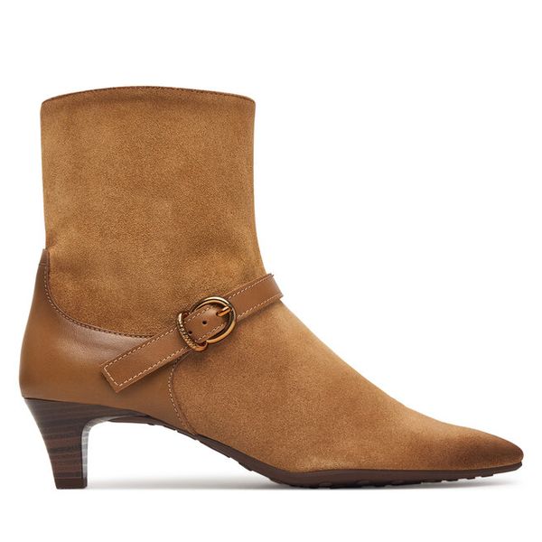 Botki Hispanitas. Brązowe botki Hispanitas, bez wzorów, bez obcasa, na słupku, bez zapięcia. Za 739.99 zł.