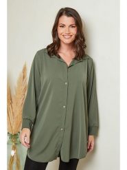 Curvy Lady Bluzka w kolorze khaki rozmiar: 40/42. Brązowe bluzki Curvy Lady, bez wzorów, klasyczne, bez kołnierzyka, bez ramiączek. Za 74.99 zł.