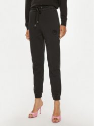 Pinko Spodnie dresowe Carico 100371 A21P Czarny Regular Fit. Czarne spodnie dresowe Pinko, bez wzorów, z bawełny. Za 419.99 zł.