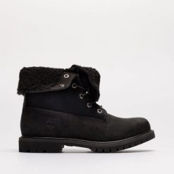 TIMBERLAND Authentics Teddy Fleece W Botki damskie. Czarne botki Timberland, bez wzorów, z gumy, eleganckie, bez obcasa, bez zapięcia. Za 419.99 zł.