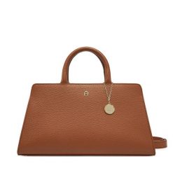 Torebka Aigner. Brązowe torebki klasyczne Aigner, bez wzorów, klasyczne, bez dodatków. Za 3,859.00 zł.