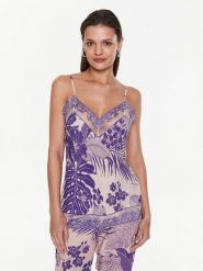 PINKO Top Giaggiolo 100892 A0RL Fioletowy Regular Fit. Fioletowe topy Pinko, bez wzorów, z wiskozy, bez kołnierzyka, bez ramiączek. Za 519.00 zł.
