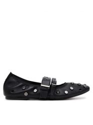 DKNY Baleriny K1552868 Czarny. Czarne baleriny DKNY, bez wzorów, ze skóry, bez obcasa, bez zapięcia. Za 339.99 zł.